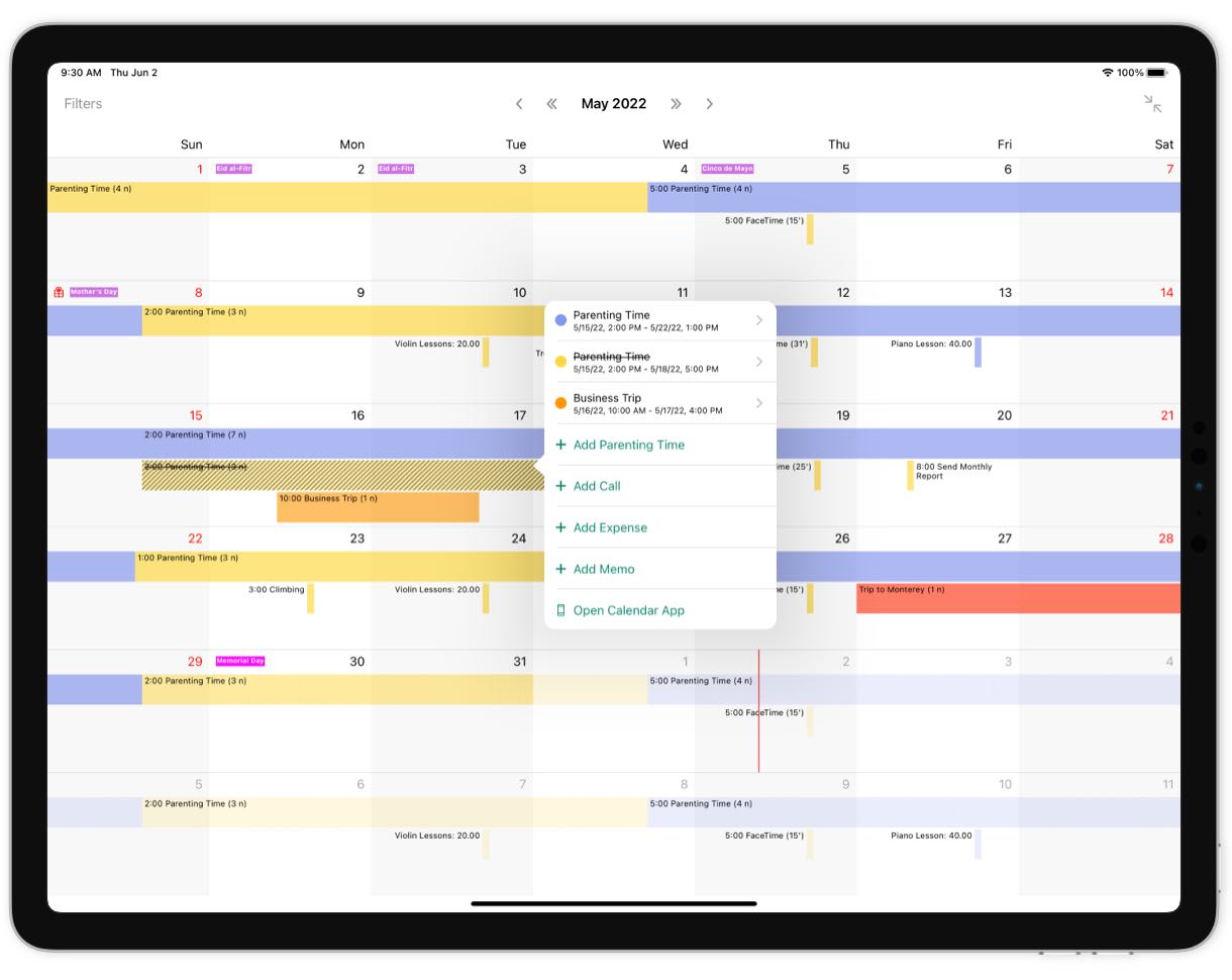 Custody Calendar App