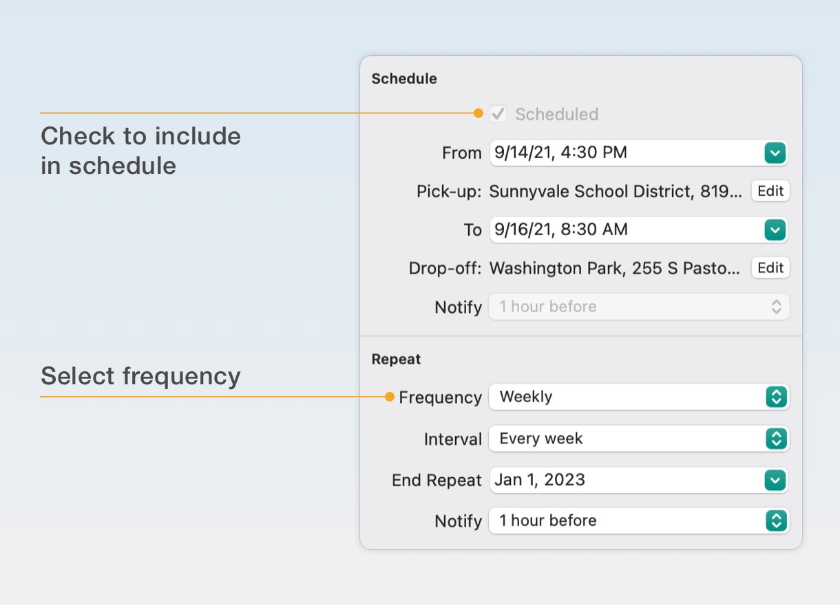 Scheduled Checkbox (Mac)